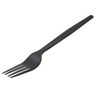 Forchetta monouso in CPLA - 16 cm - nero - conf. 50 pezzi - Leone - Q2041.Z - 8024112017031 - DMwebShop