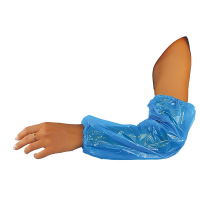 Coprimaniche monouso - 40 cm - LDPE - azzurro - conf. 100 pezzi - Worker - GA700.15.02 - 8057714901903 - DMwebShop