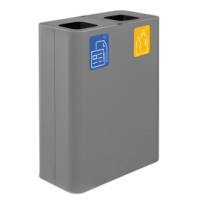 Contenitore gettacarte Pure - 60x30x80 cm - 120 lt - grigio - Stilcasa - PU120F-G - 8033630033003 - DMwebShop