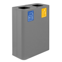 Contenitore gettacarte Pure - 60x30x80 cm - 120 lt - grigio - Stilcasa - PU120F-G - 8033630033003 - DMwebShop