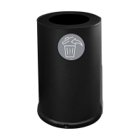 Contenitore tondo per raccolta differenziata - 1 scomparto - 100 lt - nero - Stilcasa - 991/N - 8033630037926 - DMwebShop