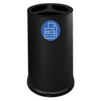 Contenitore tondo per raccolta differenziata - 3 scomparti - 100 lt - nero - Stilcasa - 993/N - 8033630037964 - DMwebShop