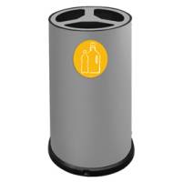 Contenitore tondo per raccolta differenziata - 3 scomparti - 100 lt - acciaio - Stilcasa - 993/G - 8033630037971 - DMwebShop