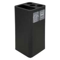 Contenitore per raccolta differenziata - con divisiorio bicchieri - 50 lt - nero - Stilcasa - PU100F-BG-N - 8033630051847 - DMwebShop