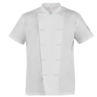 Giacca da cuoco Tommaso - a manica corta - taglia S - bianco - Giblor's - Q8G00185-C01-S - DMwebShop