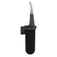 Portascopino da parete Skin - 38,6 x 11,3 x 9,3 cm - pietra-nero - Mar Plast - A92901PO - 8020090108136 - DMwebShop