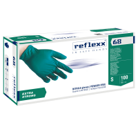 Guanti in nitrile R68 - senza polvere - taglia S - verde - conf. 100 pezzi - Reflexx - R68/S - 8032891632444 - DMwebShop