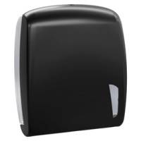 Dispenser asciugamani Skin carbon - piegati a C e Z - 34,5 x 11,2 x 30,6 cm - 450 fogli - nero - Mar Plast - A90123BM - 8020090111648 - DMwebShop