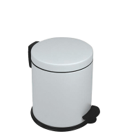 Pattumiera a pedale New Bin Basic - 5 lt - metallo verniciato - bianco - Medial International - 913051 - 8056324539001 - DMwebShop