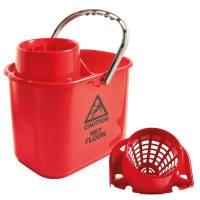 Secchio Polar - con strizzatore - 15 lt - rosso - 30 x 27 x 37 cm - Perfetto - 26546 - 8052474265463 - DMwebShop