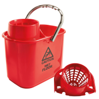 Secchio Polar - con strizzatore - 15 lt - rosso - 30 x 27 x 37 cm - Perfetto - 26546 - 8052474265463 - DMwebShop