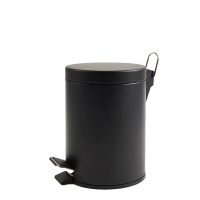 Pattumiera Premium - con pedale e vaschetta - 3 lt - nero satinato - Perfetto - 0445C - 8000957044531 - DMwebShop