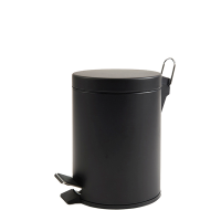 Pattumiera Premium - con pedale e vaschetta - 3 lt - nero satinato - Perfetto - 0445C - 8000957044531 - DMwebShop