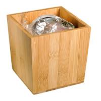 Barattolo portarifiuti da tavola 11 x 11 x 11 cm bamboo - 17905