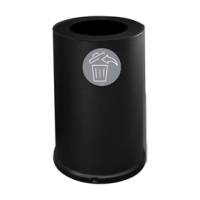 Contenitore tondo per raccolta differenziata 1 scomparto 100 lt nero - 20095