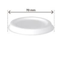 Coperchio in canna da zucchero per coppetta porta salsa monouso 60 ml bianco - 18098
