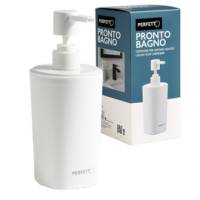 Dispenser sapone liquido Pronto Bagno diametro 8 cm 450 ml PPL bianco - 20726