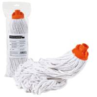 Mop industriale Falcon a frange 300 gr cotone rigenerato bianco - 20308