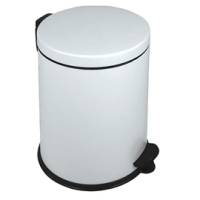 Pattumiera a pedale New Bin Basic 12 lt metallo verniciato bianco - 20978