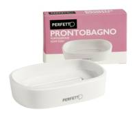Portasapone Pronto Bagno 12,5 x 8 x 2,5 cm PPL bianco - 20956