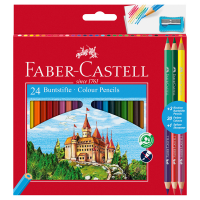 Matita colorata eco Il Castello + 3 bicolor - Ø mina 3 mm - colori assortiti - astuccio 24 pezzi - Faber Castell - 110324 - 7891360595564 - DMwebShop