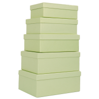 Set scatole regalo - dimensioni assortite - fantasia Green - conf. 5 pezzi - No Brand - HK-40 - 8699071181071 - DMwebShop