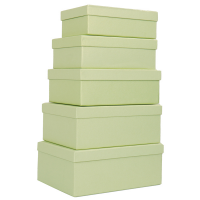 Set scatole regalo - dimensioni assortite - fantasia Green - conf. 5 pezzi - No Brand - HK-40 - 8699071181125 - DMwebShop