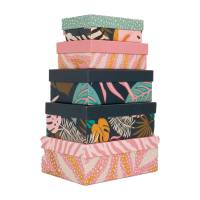 Set scatole regalo - dimensioni assortite - fantasia Breeze - conf. 5 pezzi - No Brand - HK-73 - 8699071182832 - DMwebShop