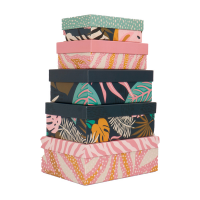 Set scatole regalo - dimensioni assortite - fantasia Breeze - conf. 5 pezzi - No Brand - HK-73 - 8699071182832 - DMwebShop