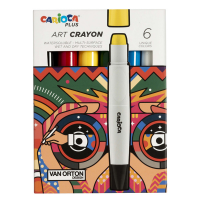 Pastello a cera Art Crayon - Ø 10 mm x 138 mm - colori assortiti - Plus - conf. 6 pezzi - Carioca - 45212 - 8003511452124 - DMwebShop