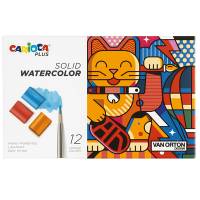 Pastiglia acquerello - Ø 18 mm x 10 mm - colori assortiti - Plus - conf. 12 pezzi - Carioca - 45210 - 8003511452100 - DMwebShop