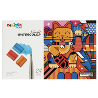 Pastiglia acquerello - Ø 18 mm x 10 mm - colori assortiti - Plus - conf. 24 pezzi - Carioca - 45211 - 8003511452117 - DMwebShop