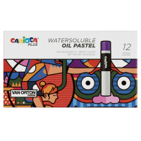 Pastello a olio - lunghezza 60 mm - colori assortiti - Plus - conf. 12 pezzi - Carioca - 45214 - 8003511452148 - DMwebShop