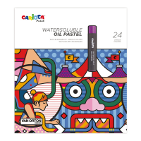 Pastello a olio - lunghezza 60 mm - colori assortiti - Plus - conf. 24 pezzi - Carioca - 45215 - 8003511452155 - DMwebShop