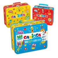 Valigetta in latta Color Kit - 100 pennarelli e album da colorare - Carioca - 42500 - 8003511425005 - DMwebShop