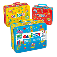 Valigetta in latta Color Kit - 100 pennarelli e album da colorare - Carioca - 42500 - 8003511425005 - DMwebShop