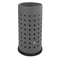 Portaombrelli forato - Ø 24 cm - H 48 cm - 21 lt - acciaio - grigio - Stilcasa - 116/G - 8033630002160 - DMwebShop