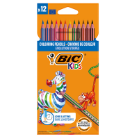 Matita colorata Evolution Stripes - colori assortiti - conf. 12 pezzi - Bic - 9505222 Bic Kids - 3086123499102 - DMwebShop