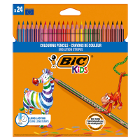Matita colorata Evolution Stripes - colori assortiti - conf. 24 pezzi - Bic - 9505251 Bic Kids - 3086123499133 - DMwebShop