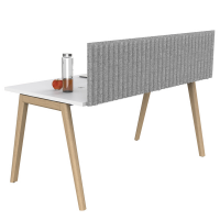 Pannello fonoassorbente per scrivania - 75 x 40 cm - morsetti neri - grigio chiaro - Artexport - EJA750-EJF1-MC - DMwebShop