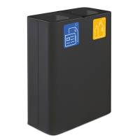 Contenitore gettacarte Pure- 60x30x80 cm - 120 lt - nero - Stilcasa - PU120F-N - 8033630036905 - DMwebShop