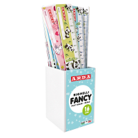 Righelli Fancy - 16 cm - fantasie assortite - barattolo 24 pezzi - Arda - R17DBAR - 8003438032614 - DMwebShop