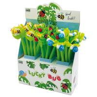 Penne a sfera Lucky Bug Flexi - con fusto flessibile - fantasie assortite - expo 30 pezzi - Lebez - 81497 - 8007509120507 - DMwebShop