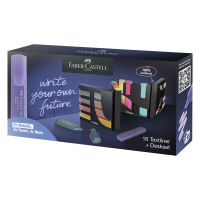 Set da scrivania evidenziatori Textliner 46 - punta a scalpello - tratto 1-3-5 mm - colori assortiti - conf. 16 pezzi - Faber Castell - 254603 - 4005402546039 - DMwebShop