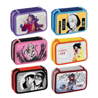 Astuccio 3 Zip Manga - 13 x 20 x 7,5 cm - fantasie assortite - conf. 12 pezzi - Favorit - 400184012 - 8006779051146 - DMwebShop