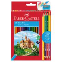 Matita colorata eco Il Castello + 3 bicolor + 1 grafite - colori assortiti - Faber Castell - astuccio 36 pezzi - 110336 - 7891360595588 - DMwebShop