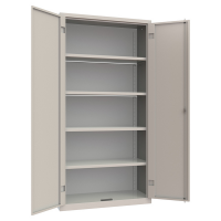 Armadio contenitore monoblocco - 100 x 45 x 200 cm - grigio chiaro - No Brand - 740-00000000001 - DMwebShop