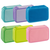 Astuccio 3 Zip - Neon & Pastel - 13 x 20 x 7,5 cm - colori assortiti - conf. 12 pezzi - Favorit - 400182110 - 8006779049846 - DMwebShop