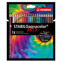 Pastelli Arty Aquacolor - colori assortiti - astuccio 24 pezzi - Stabilo - 1624-1-20 - 1624/1-20 - 4006381547208 - DMwebShop