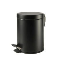 Pattumiera Premium - con pedale e vaschetta - 5 lt - nero satinato - Perfetto - 0446C - 8000957044630 - DMwebShop